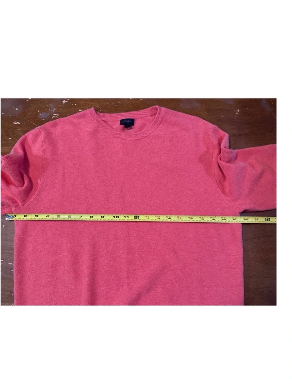 J. Crew Men's Coral Red Cotton Crewneck Sweater Size Large